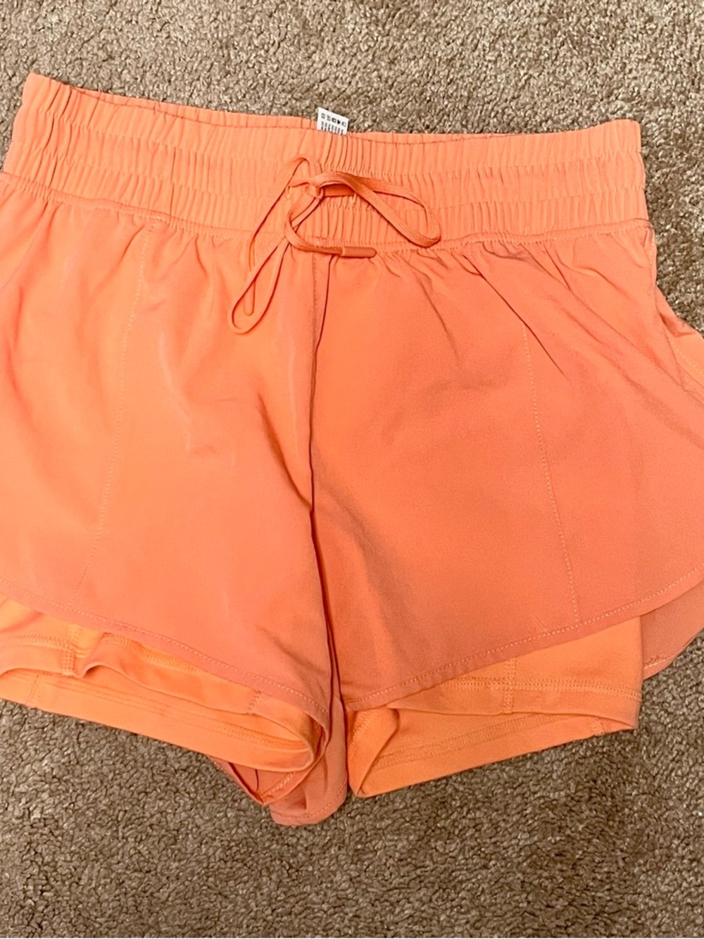 90 Degree By Reflex Coral Layered Athletic Shorts
